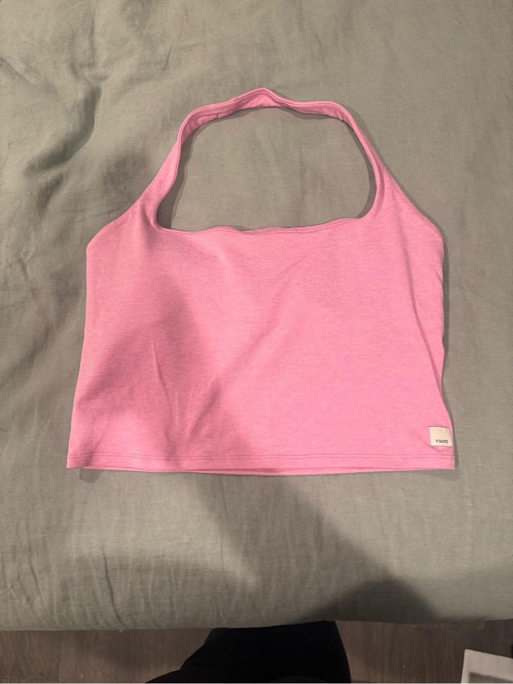 Vuori Pink Halter Crop Top